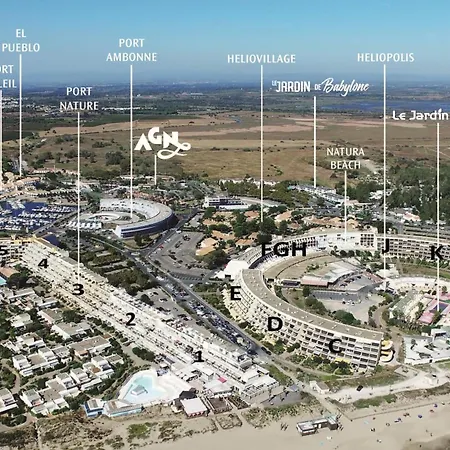 Heliopolis L1 -vue - 4 Personnes Agde